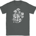 thumbnail image 1 of Mushroom Skull T-Shirt Trippy Halloween Fall Skull Witch Spooky Tee - Charcoal, S, 1 of 1