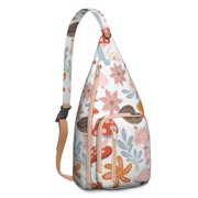Mushroom Sling Backpack Small Travel Backpack for Women Men Unisex