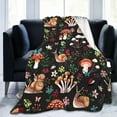thumbnail image 1 of Mushroom Snail Vintage Blanket, Soft Blankets Flannel Bed Throw Cozy Lightweight Plush Gifts for Women Girls Kids Sofa Couch Bedroom Living Rooms Warm All Season, Home Decor, 80"x60", 1 of 10