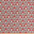 thumbnail image 1 of Ambesonne Mushroom Fabric by the Yard Upholstery, Amanita Polka Dot, 10 Yards, Taupe Cream Red, 1 of 4