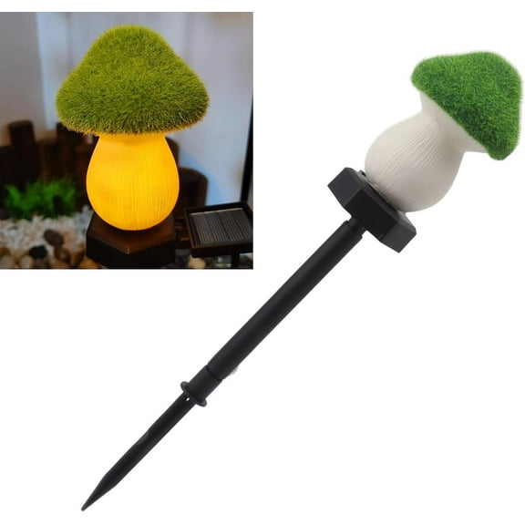 Mushroom Solar Garden Stake Light, Outdoor Lights, Solar Garden Lighting, LED Simulation Moss Mushrooms Lights Landscape Ornament for Patio, Balcony, Yard, Lawn, Front, Pathway Decoration