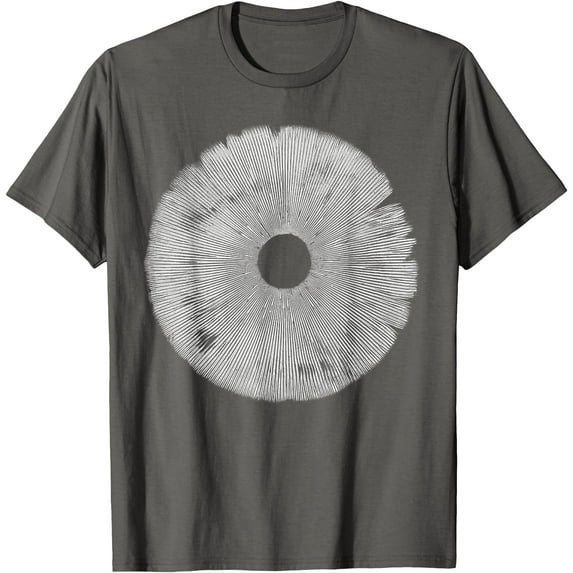 Mushroom Spore Print Gift Unisex T-Shirt for Men Women Kids Toddler,Charcoal Color,Size L