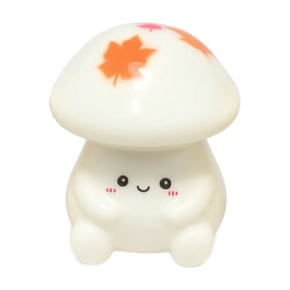 Mushroom Squishy Toy with Maple Leaf, Cute Fall Character Stress Relief Fidget Toy, Soft Squeeze Sensory Toy with Display Box, Gift for Fall Thanksgiving Decor Lovers