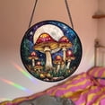 thumbnail image 1 of Mushroom Stained Glass Suncatcher Moon Mushroom Cottagecore Window Hanging Garden Decor Gift, 1 of 5