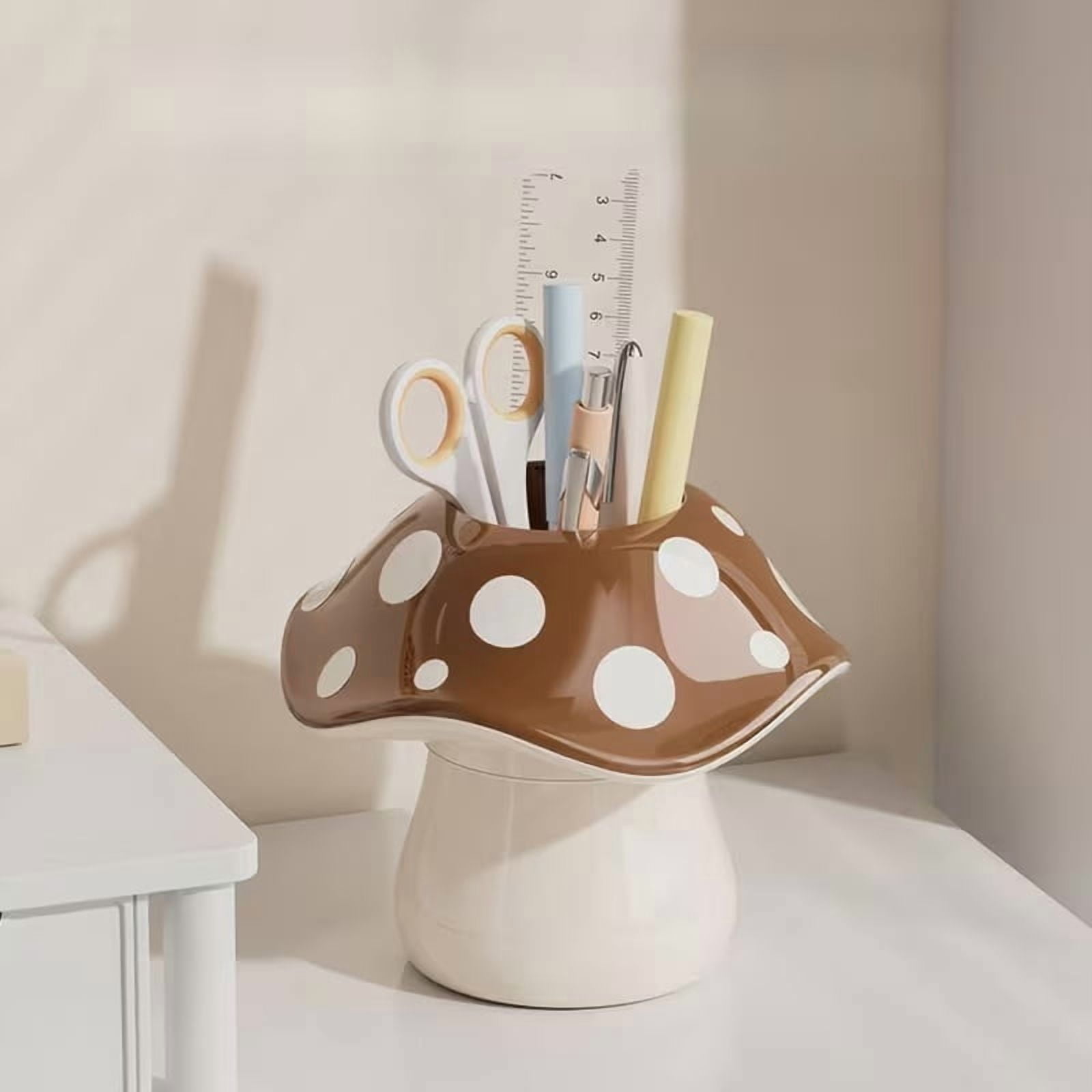 Storage Box Or Racks Mushroom Storage Box Organizer with Polka Dot Lid for Essentials ...