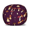 thumbnail image 1 of Mushroom Storage Toy Bag Chair, Abstract Design of Chanterelle Amanita Muscaria Porcini Greasers and Champignon, Stuffed Animal Organizer Washable Bag, Large Size, Multicolor, by Ambesonne, 1 of 3