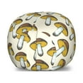 thumbnail image 1 of Mushroom Storage Toy Bag Chair, Repetitive Autumnal Forest Porcini Flora Nature Food, Stuffed Animal Organizer Washable Bag, Large Size, Ivory Multicolor, by Ambesonne, 1 of 3