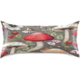 thumbnail image 1 of Mushroom Strawberry Satin Pillowcase for Hair and Skin Silk Pillowcase, King Size(20x40 inches) - Slip Cooling Satin Pillow Covers with Envelope Closure（548） Home Decor Gifts, 1 of 7