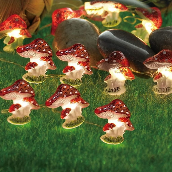 Mushroom String Lights Battery Operated 10ft 30 LED Mushroom Fairy Lights for Children Bedroom Home Holiday Decorations