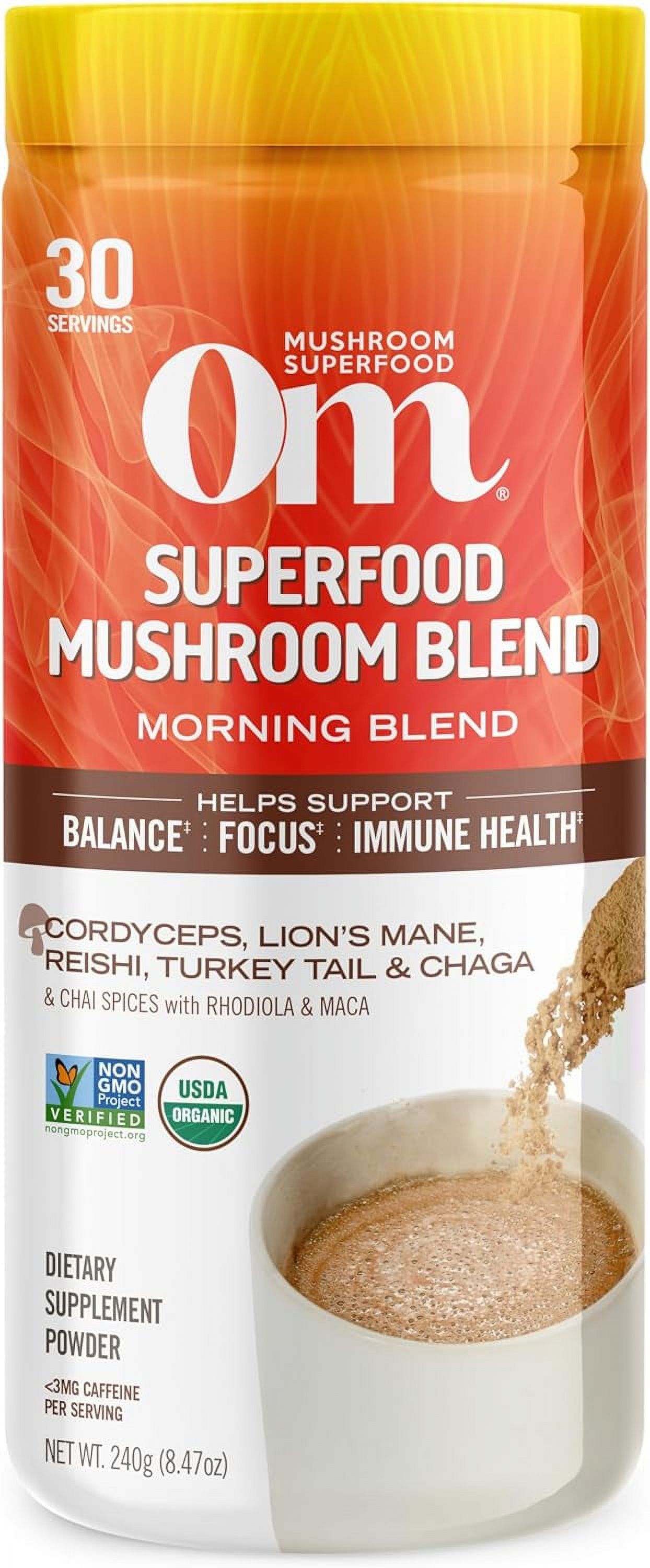Mushroom Superfood Morning Energy Blend Mushroom Powder Drink, 8.47
