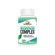 Mushroom Supplement VEGAN with Lions Mane, Chaga, Maitake, Shiitake and Reishi for Energy & Focus