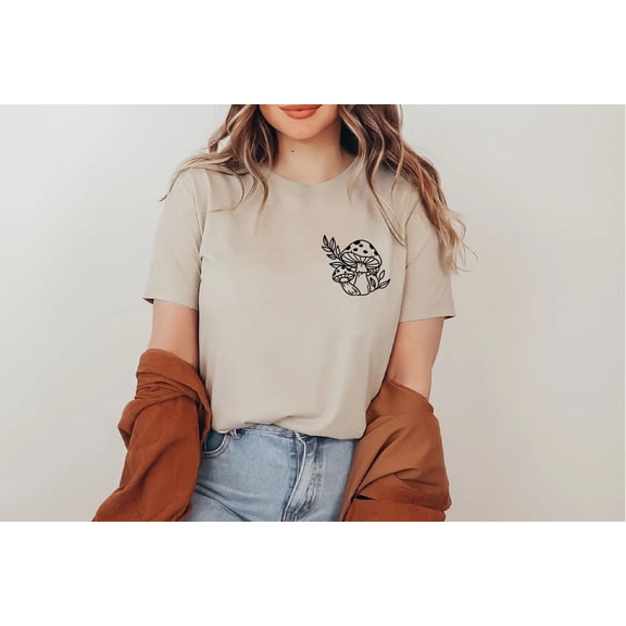 Mushroom T-shirt, Mushroom Shirt, Botanical Shirt, Nature Lover, Hippie Shirt, Plant Shirt