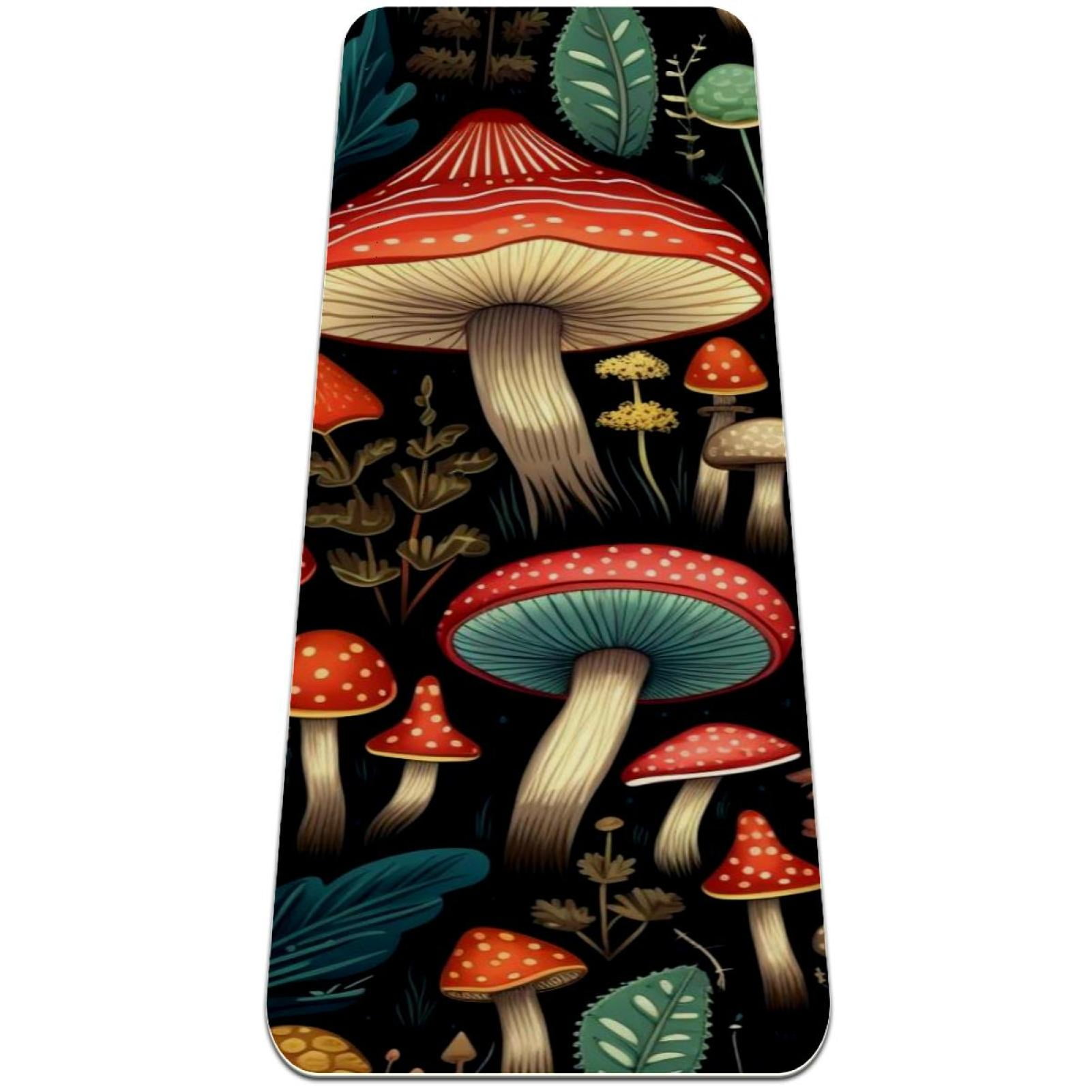 Mushroom TPE Yoga Mat for Pilates, Exercise, and Fitness Texture