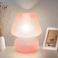thumbnail image 1 of Mushroom Table Lamp, Dimmable Glass Bedside Lamp, Cute Small Nightstand Lamp for Living Room, Bedroom, Home Decor, 7.1'' H, 1 of 6