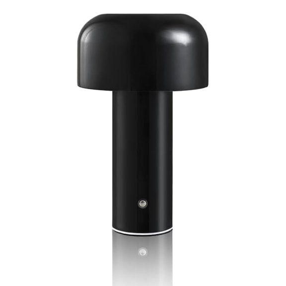 Mushroom Table Lamp, Touch Sensor Control LED Table Lamp, Night Light for Kids Bed, Bedroom/Desk/Cafe - Black
