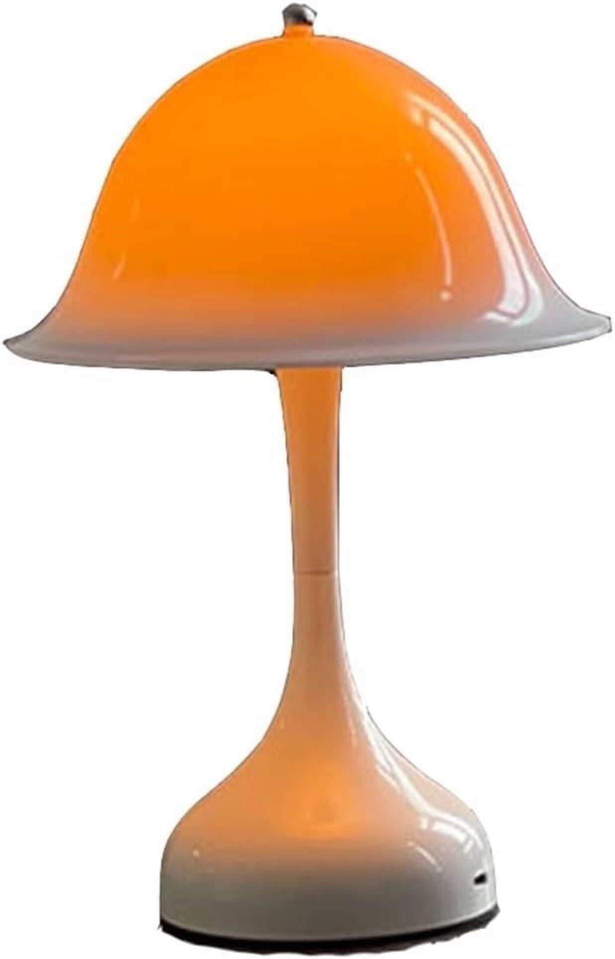 Mushroom Table Lamp, Vintage Lamp LED Desk Lamps Cordless Reading Light Rechargeable Night Light, 3-Way Stepless Dimmable Touch Lights, Summer Decorations for Home