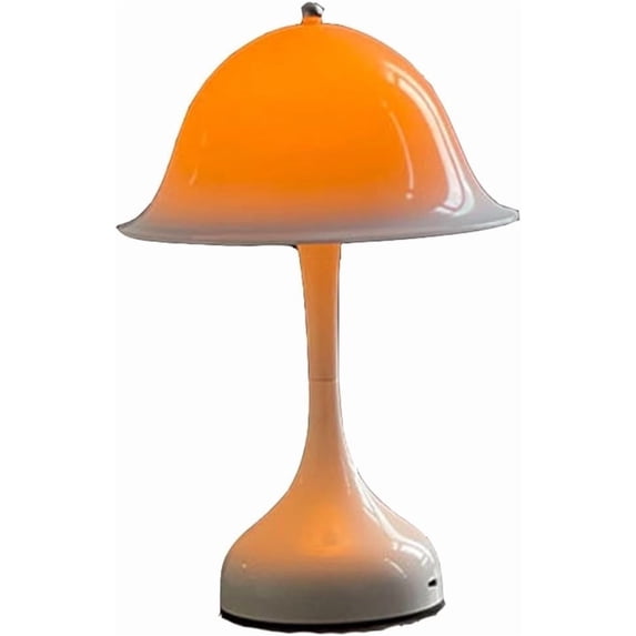 Mushroom Table Lamp, Vintage Lamp LED Desk Lamps Cordless Reading Light Rechargeable Night Light, 3-Way Stepless Dimmable Touch Lights, Summer Decorations for Home