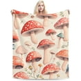 thumbnail image 1 of Mushroom Throw Blanket Soft Cozy Fuzzy Mushroom Blanket Lightweight Warm Fleece Plush Mushroom Blanket Mushroom Gifts for Kids Women Girls Bed Decor 40"X50", 1 of 6