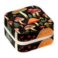 thumbnail image 1 of Mushroom Travel Portable Jewelry Stand and Organizer Box - Square Storage Box for Rings, Earrings, Necklaces, Bracelets, and More - Suitable for Girls and Women - Jewelry Boxes for Travel, 1 of 6