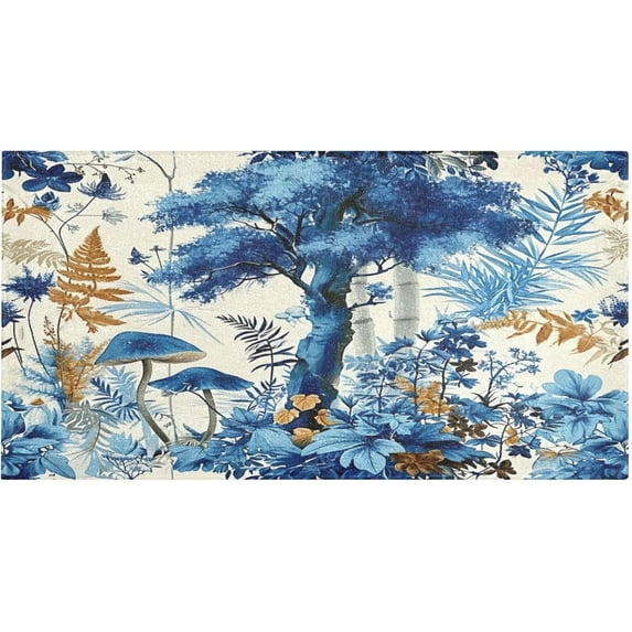 Mushroom Tree Bathroom Rug Mat Ultra Soft Non Slip and Absorbent Plush Rugs Washable Quick Dry Bath Rugs 39 x 20 Inches Home Decor