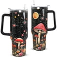 thumbnail image 1 of Mushroom Tumbler with Handle and Straw 40 oz Gothic Mushroom Coffee Travel Mug Insulated Cup Mushroom Stuff Gifts for Women for Halloween Goth Decor, 1 of 6