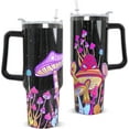 thumbnail image 1 of Mushroom Tumbler with Handle and Straw 40 oz Gothic Mushroom Coffee Travel Mug Insulated Cup Mushroom Stuff Gifts for Women for Halloween Goth Decor, 1 of 6