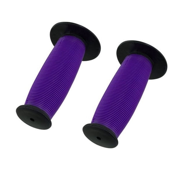 PRO+ Mushroom Two-Tone Bike Bicycle Grips, Black/Purple