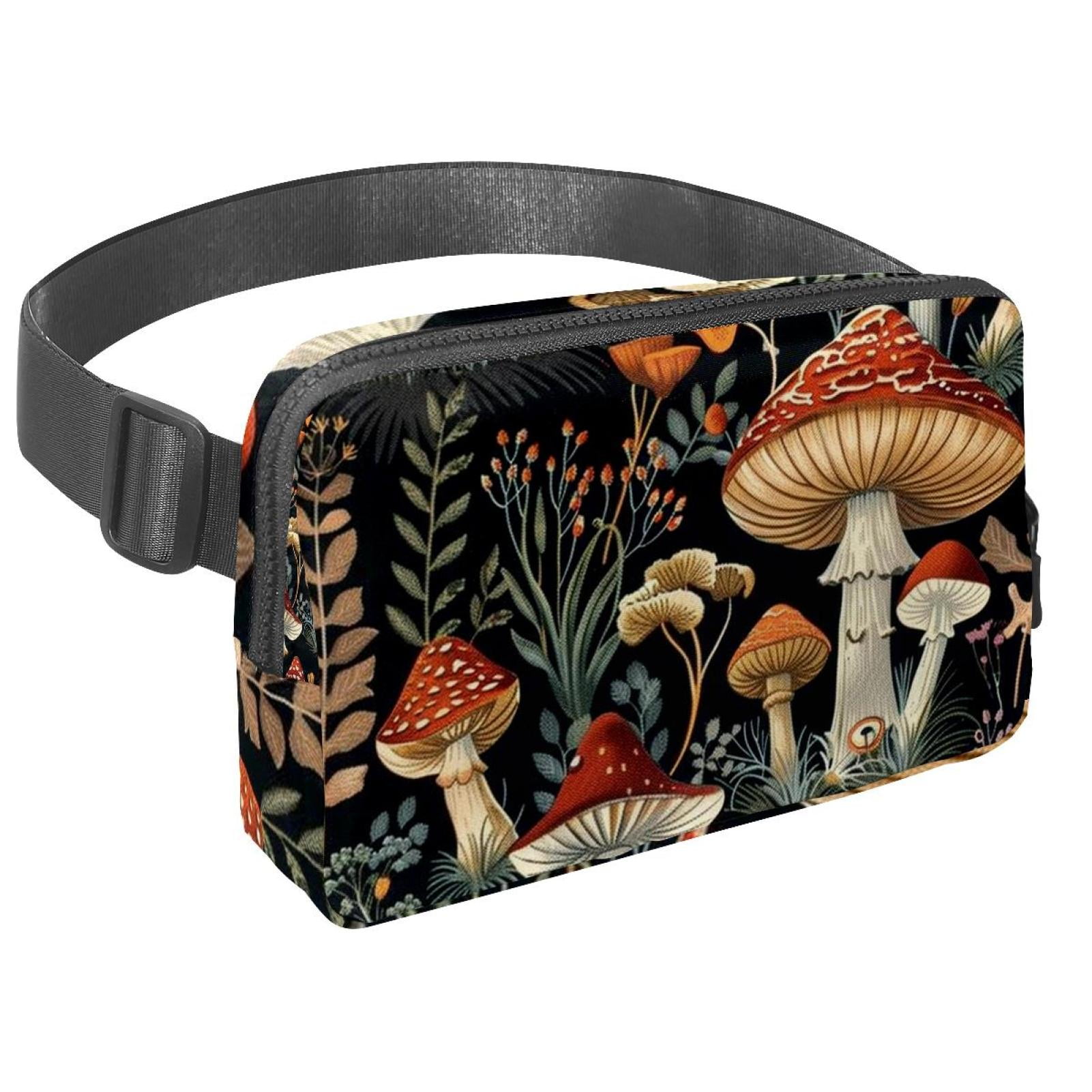 Mushroom Waist Pack Running Belt Fanny Packs Lightweight Adjustable with Extension Strap Unisex