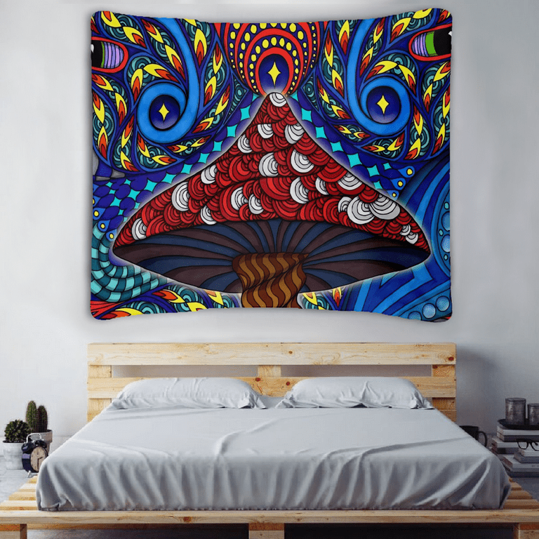 Mushroom Wall Decor Tapestries Printed Tapestry Wall Art Quick Dry