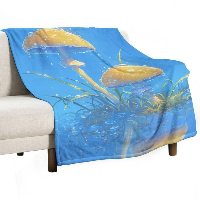 Mushroom Water Reflections Blanket for Bed Throw Blanket for Women 