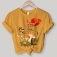thumbnail image 1 of Mushroom Wildflower Shirt, Wild Flower, cottagecore shirt, Pop, Mushroom, Botanical Mushroom t, Mushroom and Floral shirt, Botanical tee, 1 of 5