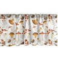 thumbnail image 1 of Ambesonne Mushroom Valance Pack of 2, Rural Nature Elements Art, 54"X12", Vermilion Pale Orange, 1 of 4