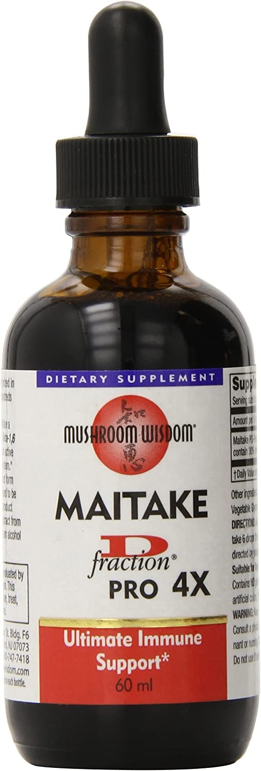 Mushroom Wisdom, Inc. Maitake D Fraction Pro 4X ,2.02 Fl Oz