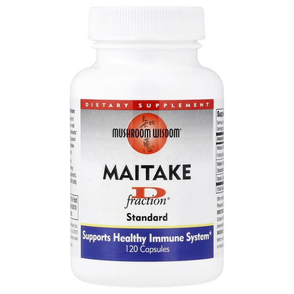 Mushroom Wisdom Maitake D Fraction, Standard, 120 Capsules