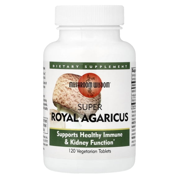 Mushroom Wisdom Super Royal Agaricus, 120 Vegetarian Tablets