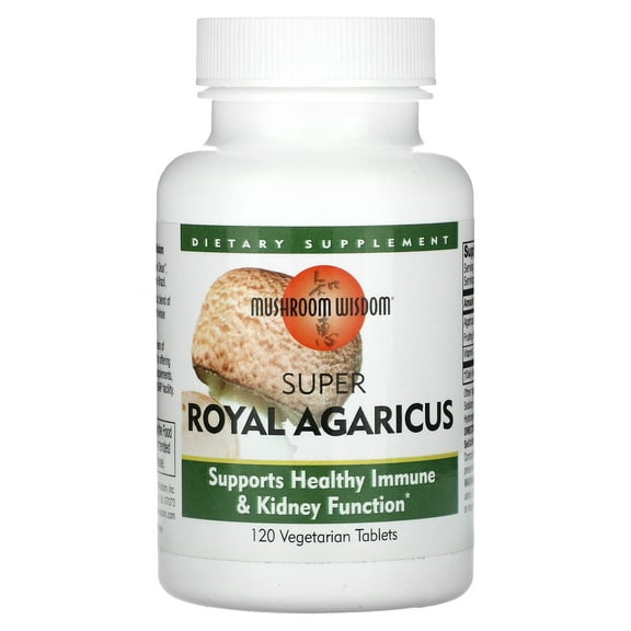 Mushroom Wisdom Super Royal Agaricus, 120 Vegetarian Tablets