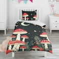 thumbnail image 1 of Mushroom and Butterfly Duvet Cover and Pillowcase Set for Single Bedding, Bedroom Accessories for Kids Teens, 1 of 5