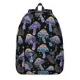 thumbnail image 1 of Mushroom and Eye Black Pattern Backpack for School, Cute School Bag with Adjustable Shoulder Straps and Padded Back, 15.7"x11.8"x5.5", 1 of 5