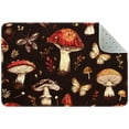 thumbnail image 1 of Mushroom and Insects Pattern Small Area Rug, Non-Slip Door Mat Indoor Floor Mat, Washable Kitchen Rug Entrance Door Mat for Bedroom Living Room, 1 of 7