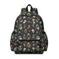 thumbnail image 1 of Mushroom and Moon Black Pattern Cute School Backpack with Padded Back and Adjustable Shoulder Straps 13.4"x11"x4.7", 1 of 5