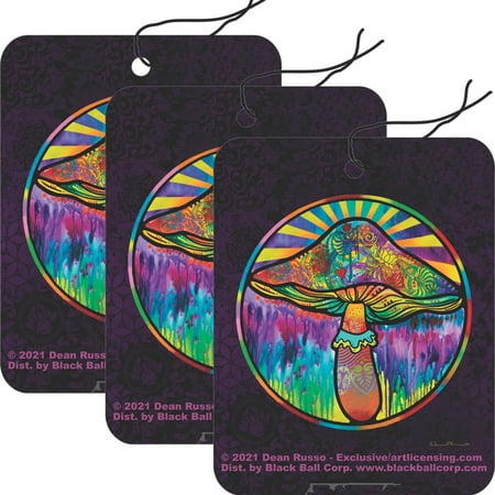 Mushroom by Dean Russo Road Rage Air Freshener - Vanilla Scent - 3 Pack