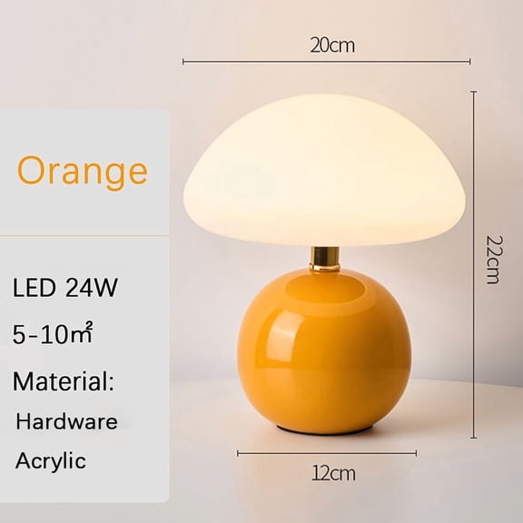 Mushroom pink/orange/red/white /Yellow USB socket table lamp,mood light,desk,bedside bedroom fixture,Lighting home decorative