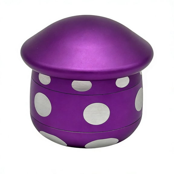 Mushroom shaped grinder, kitchen spice, tea, pepper grinder set, durable aluminum alloy grinder, four layer manual metal grinder.
