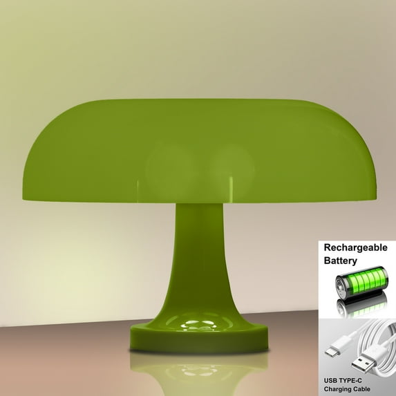 Mushroom table lamp minimalist modern bedroom bedside lamp Danish designer orange decorative table lamp