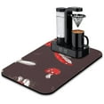 thumbnail image 1 of Mushroom with Snails Coffee Drying Mat 19.5x12in, Diatom Mud Kitchen Pads, Amazingly Absorbent, Perfect for All Kitchen Counters, 1 of 7