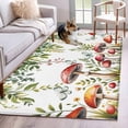 thumbnail image 1 of Mushrooms Area Rug 3x5 Washable Rug Non Slip Spring Flowers Leaves Butterflies Botanical Large Area Rug Indoor Floor Carpet for Entryway Bedroom Kitchen Living Room Home Office Dining Room Nursery, 1 of 8