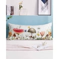 thumbnail image 1 of Mushrooms Body Pillow Case Cover - Microfiber Bed Throw Pillow Covers, Spring Floral Farmhouse Botanical Watercolor Decorative Lumbar Pillow Cover with Envelope Closure for Sofa/Travel 20"x54", 1 of 6