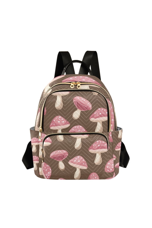Mushrooms Brown Travel Laptop Backpack Casual Daypack Lightweight Bookbag Compartment for Business