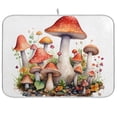 thumbnail image 1 of Mushrooms Dish Drying Mat Microfiber Kitchen Pad Large Counter Absorbent Dish Mats Drainer Rack 18"x24", 1 of 7