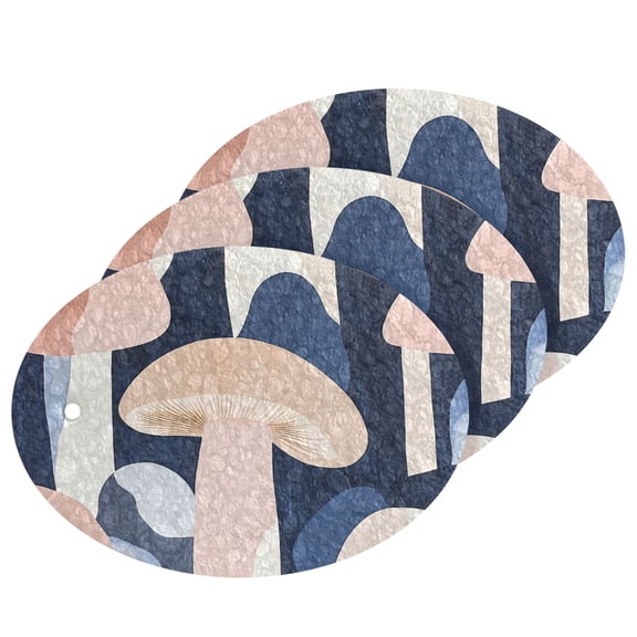 Mushrooms Doodle 3 Dish Sponges Bulk Delicate Clean Non Scratch Compressed Sponges Kitchen Sponges BPA Free